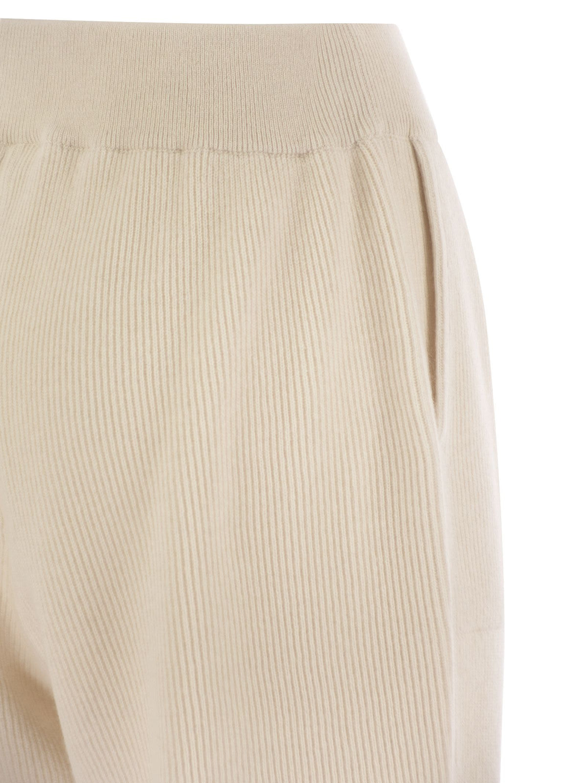BRUNELLO CUCINELLI Brunello Cucinelli Women English Rib Cashmere Knit Trousers