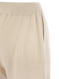 BRUNELLO CUCINELLI Brunello Cucinelli Women English Rib Cashmere Knit Trousers