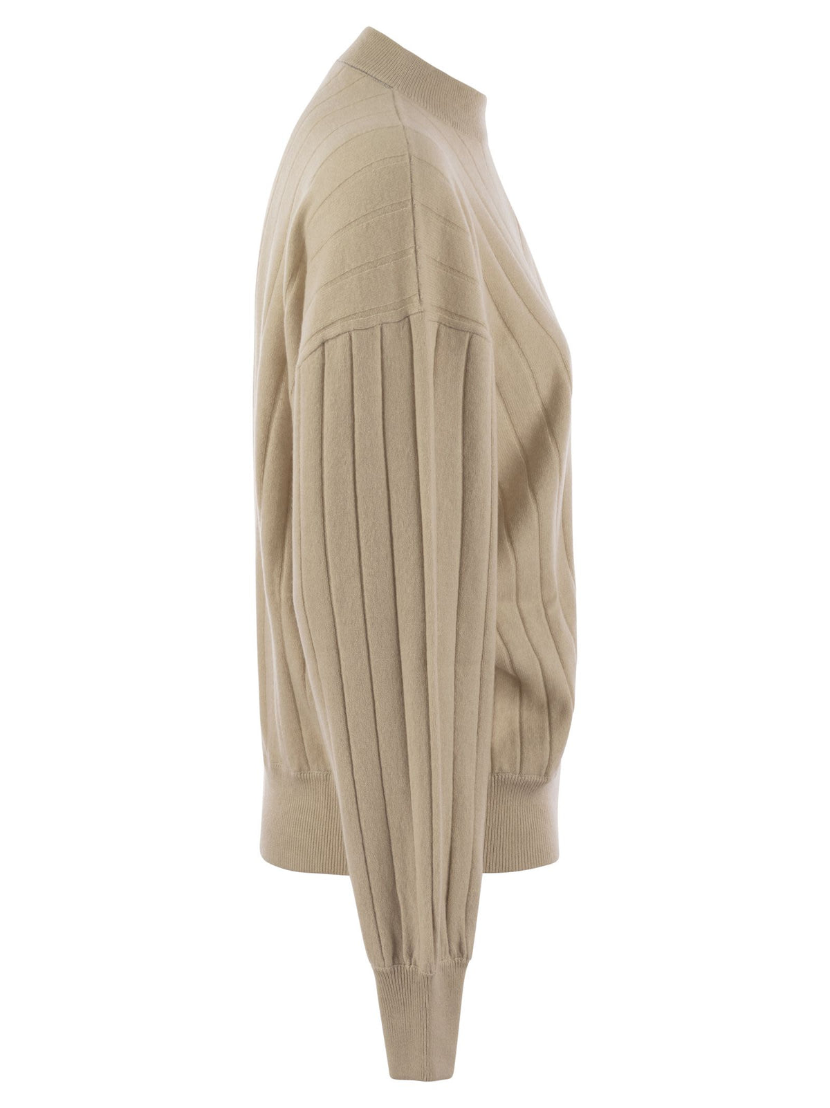 Brunello Cucinelli Women Cashmere V-Neck Sweater With Necklace