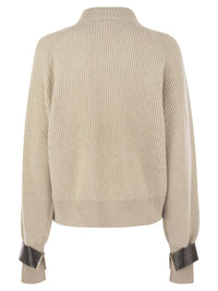 Brunello Cucinelli Women Cashmere Sweater With Shiny Detail