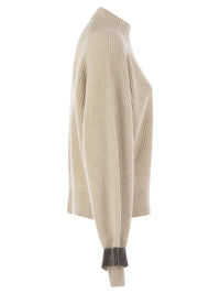 Brunello Cucinelli Women Cashmere Sweater With Shiny Detail