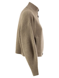 Brunello Cucinelli Women Pure Cashmere English Rib Cardigan