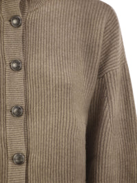 Brunello Cucinelli Women Pure Cashmere English Rib Cardigan