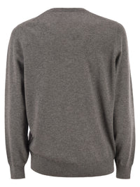 Brunello Cucinelli Men Pure Cashmere Crew-Neck Sweater