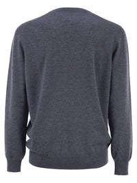 Brunello Cucinelli Men Pure Cashmere Crew-Neck Sweater