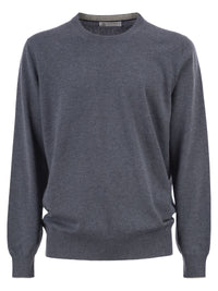 Brunello Cucinelli Men Pure Cashmere Crew-Neck Sweater