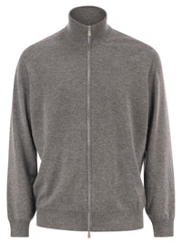 Brunello Cucinelli Men High-Necked Cashmere Cardigan With Zip