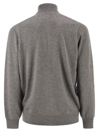 Brunello Cucinelli Men High-Necked Cashmere Cardigan With Zip