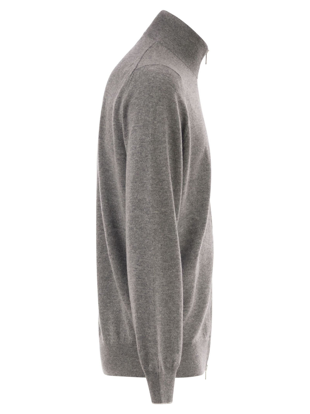 Brunello Cucinelli Men High-Necked Cashmere Cardigan With Zip