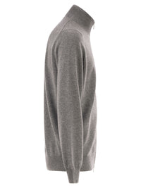 Brunello Cucinelli Men High-Necked Cashmere Cardigan With Zip