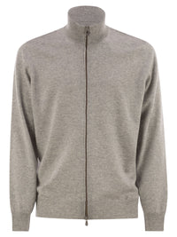 Brunello Cucinelli Men High-Necked Cashmere Cardigan With Zip