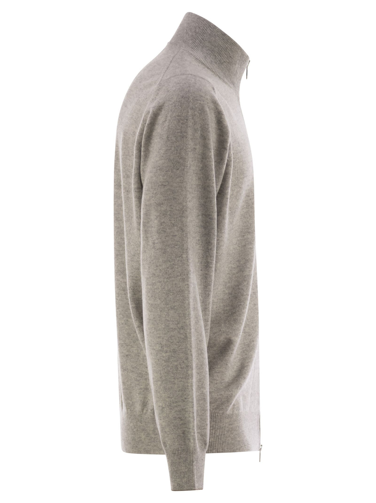 Brunello Cucinelli Men High-Necked Cashmere Cardigan With Zip