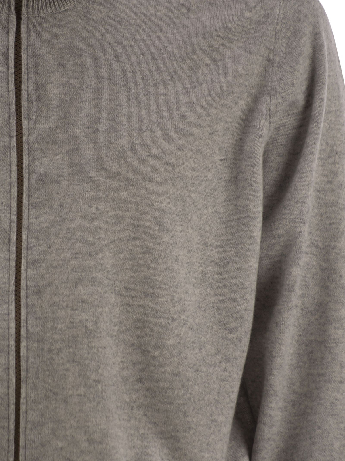 Brunello Cucinelli Men High-Necked Cashmere Cardigan With Zip