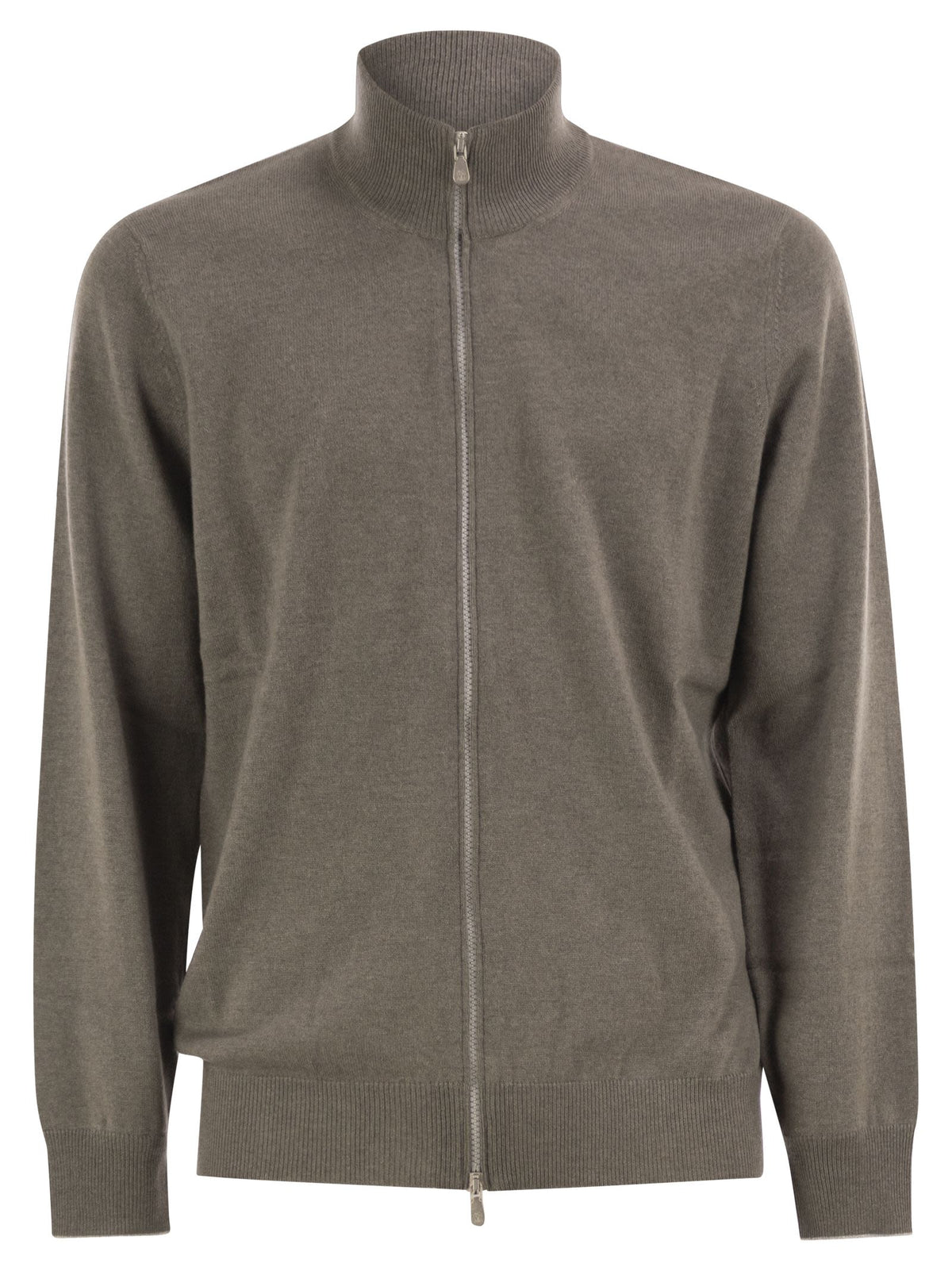 Brunello Cucinelli Men High-Necked Cashmere Cardigan With Zip