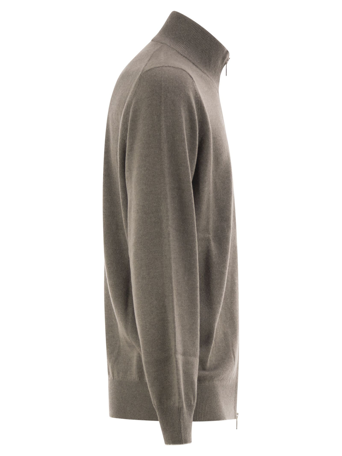 Brunello Cucinelli Men High-Necked Cashmere Cardigan With Zip