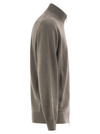 Brunello Cucinelli Men High-Necked Cashmere Cardigan With Zip
