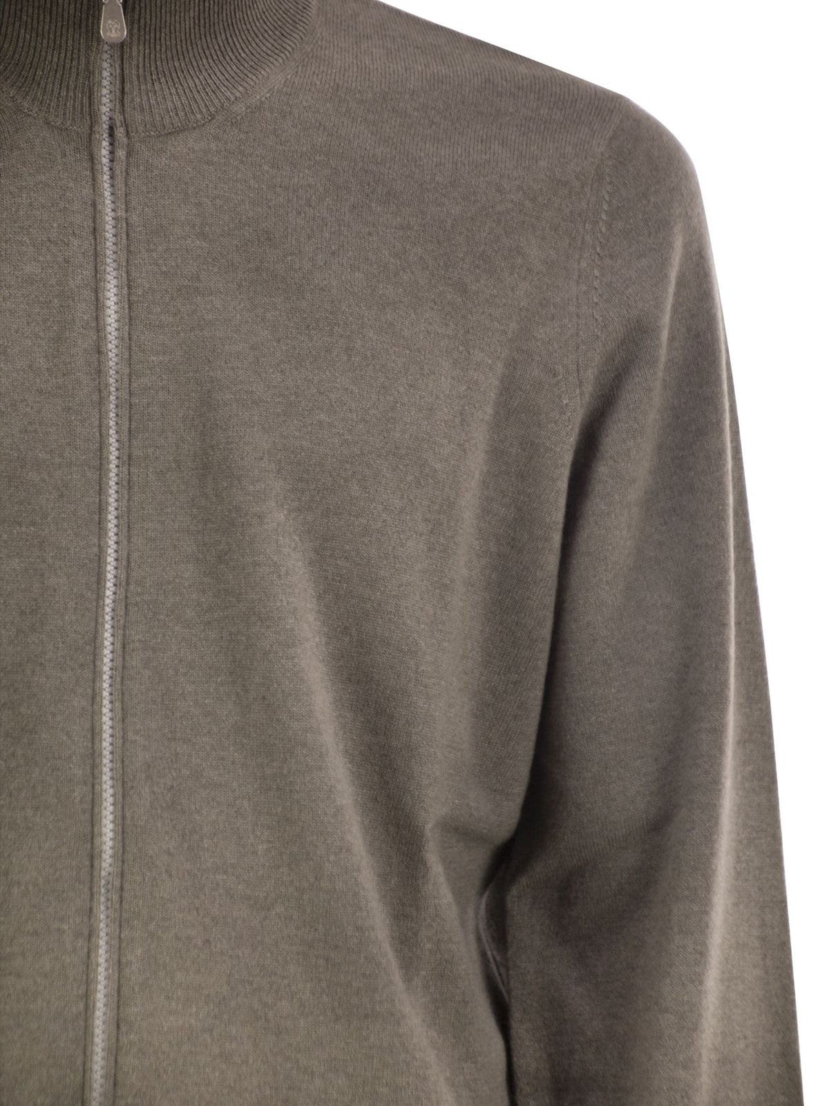 Brunello Cucinelli Men High-Necked Cashmere Cardigan With Zip