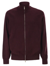 Brunello Cucinelli Men High-Necked Cashmere Cardigan With Zip
