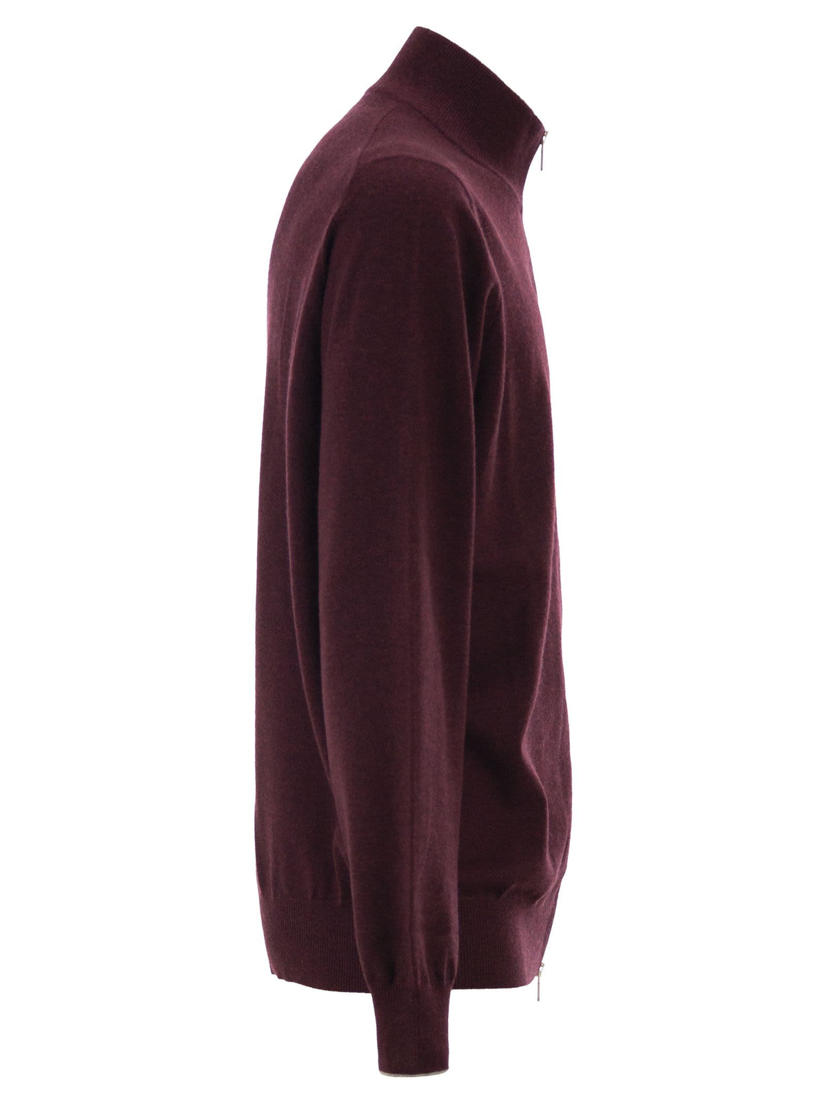 Brunello Cucinelli Men High-Necked Cashmere Cardigan With Zip