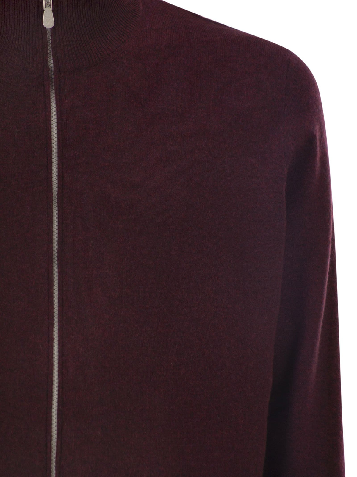 Brunello Cucinelli Men High-Necked Cashmere Cardigan With Zip