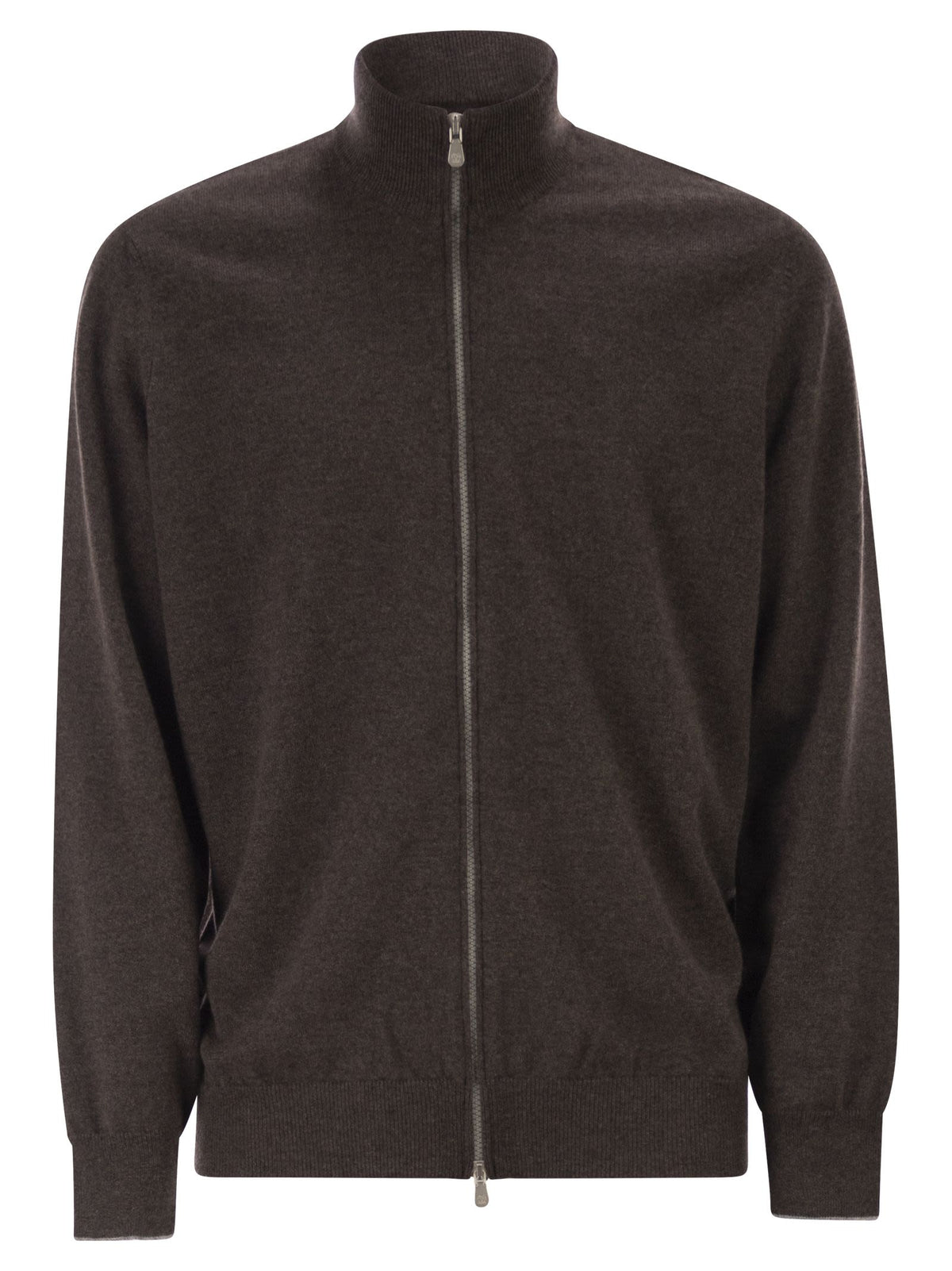 Brunello Cucinelli Men High-Necked Cashmere Cardigan With Zip