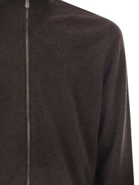 Brunello Cucinelli Men High-Necked Cashmere Cardigan With Zip