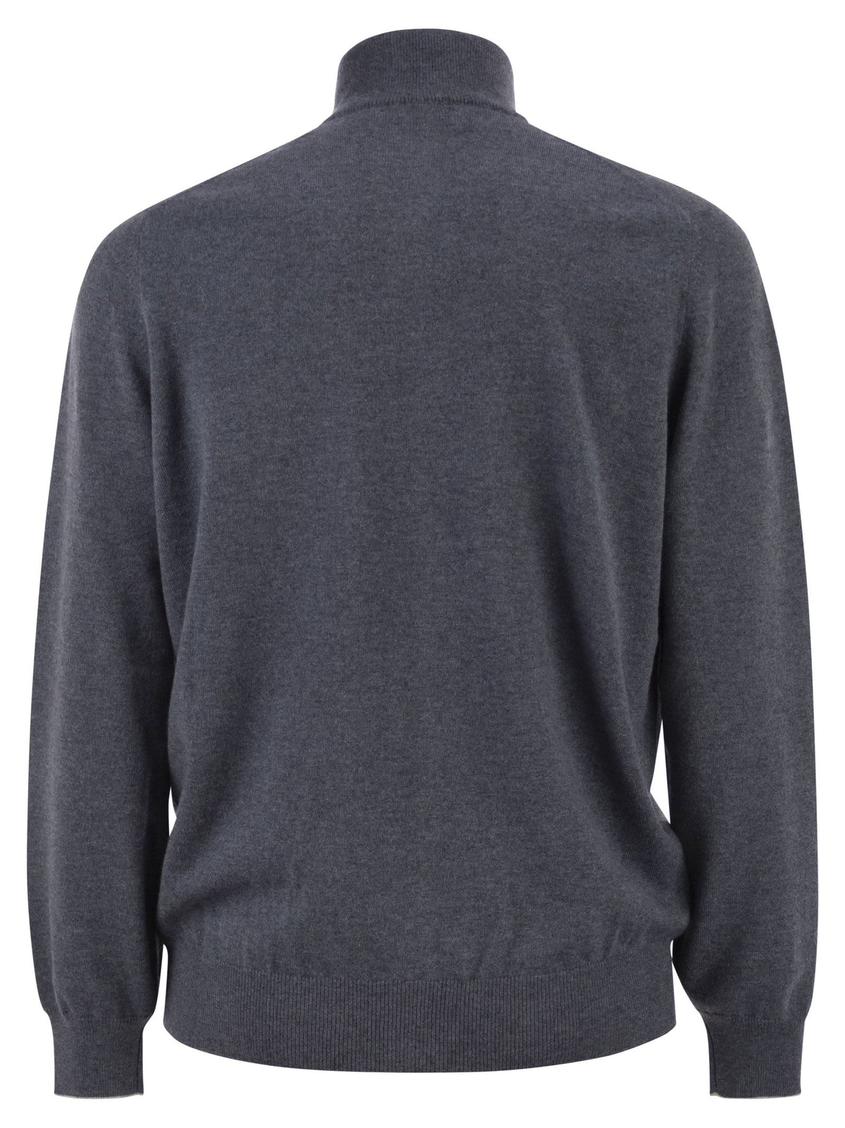 Brunello Cucinelli Men High-Necked Cashmere Cardigan With Zip
