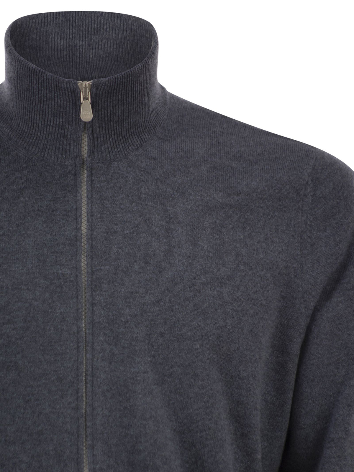 Brunello Cucinelli Men High-Necked Cashmere Cardigan With Zip