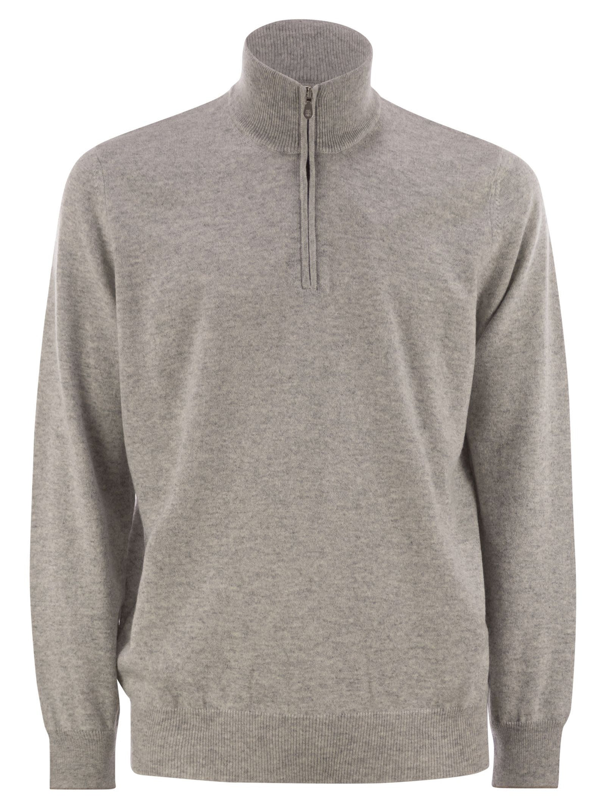 BRUNELLO CUCINELLI Brunello Cucinelli Men High-Necked Cashmere Sweater With Zip Opening