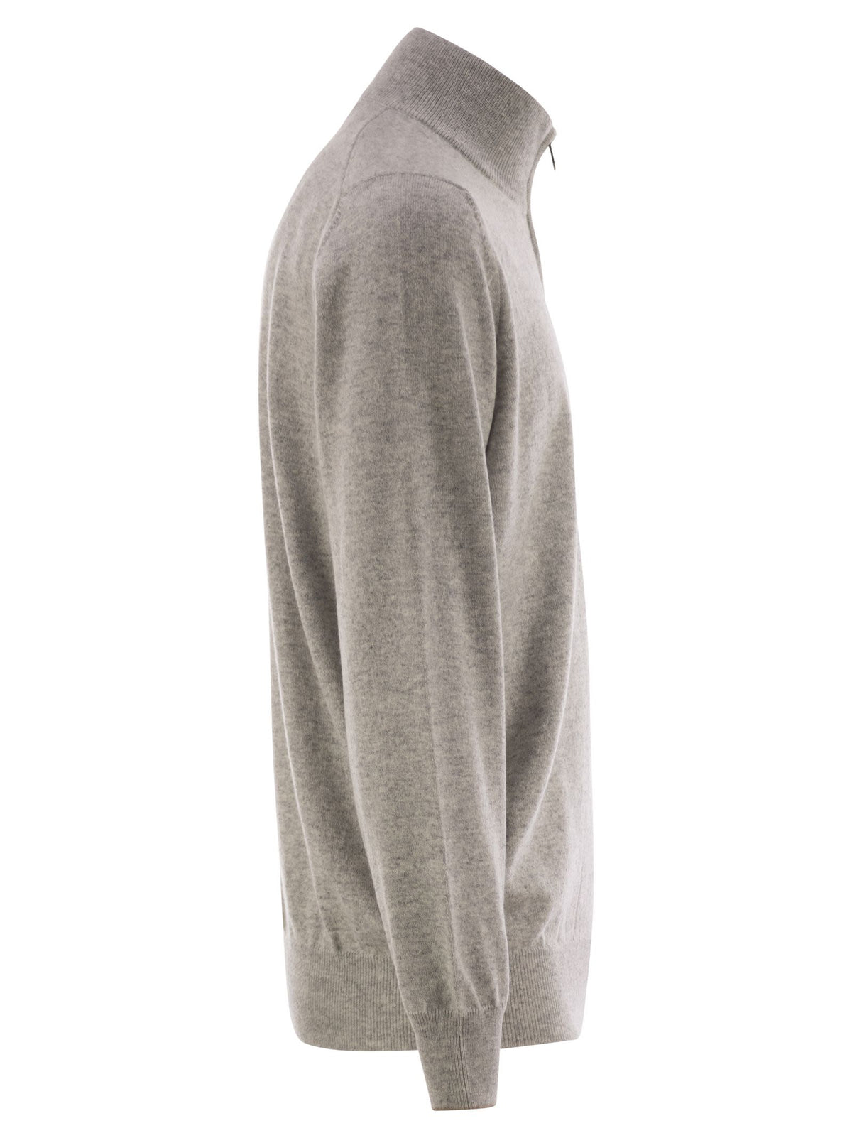 BRUNELLO CUCINELLI Brunello Cucinelli Men High-Necked Cashmere Sweater With Zip Opening