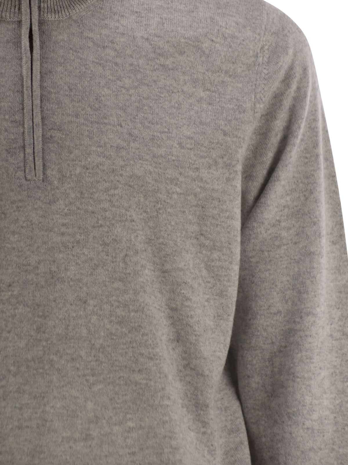 BRUNELLO CUCINELLI Brunello Cucinelli Men High-Necked Cashmere Sweater With Zip Opening