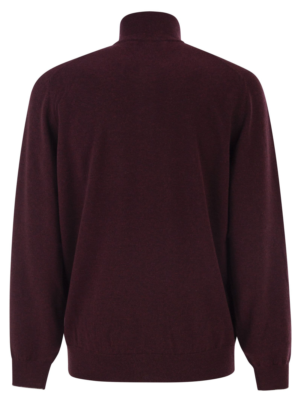 Brunello Cucinelli Men Cashmere Turtleneck Sweater With Zipper