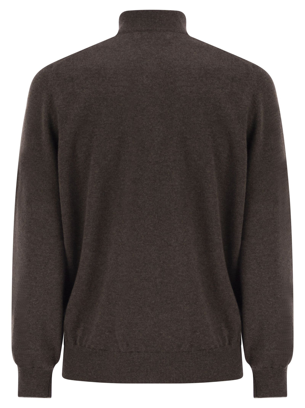 Brunello Cucinelli Men Cashmere Turtleneck Sweater With Zipper