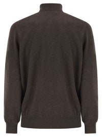 Brunello Cucinelli Men Cashmere Turtleneck Sweater With Zipper