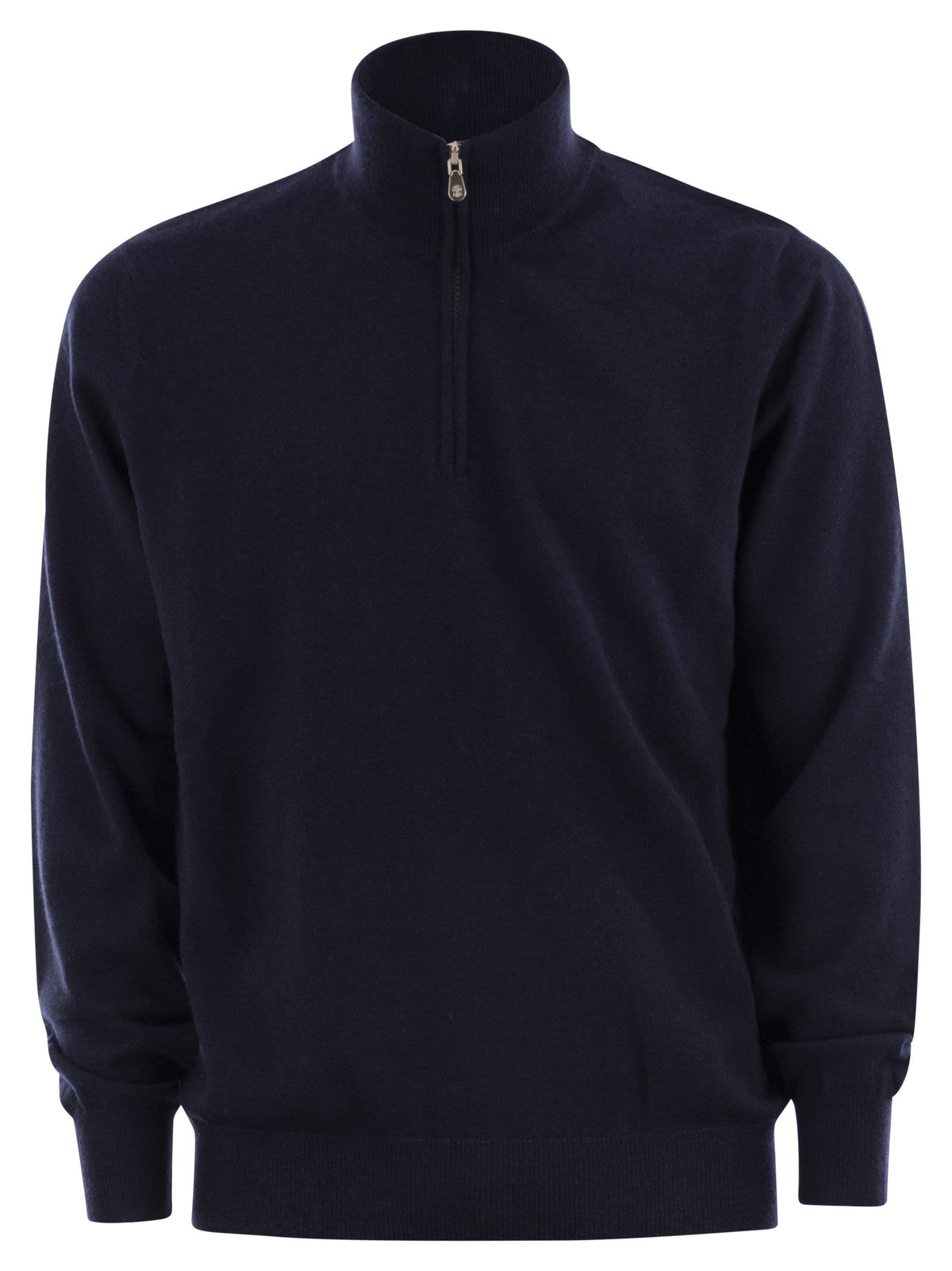 Brunello Cucinelli Men Cashmere Turtleneck Sweater With Zipper