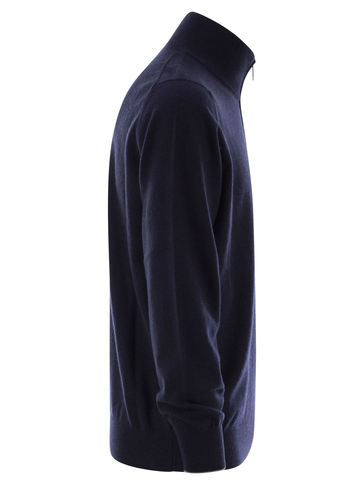 Brunello Cucinelli Men Cashmere Turtleneck Sweater With Zipper