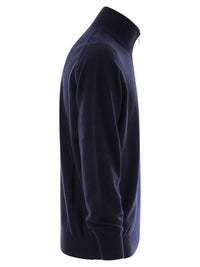 Brunello Cucinelli Men Cashmere Turtleneck Sweater With Zipper