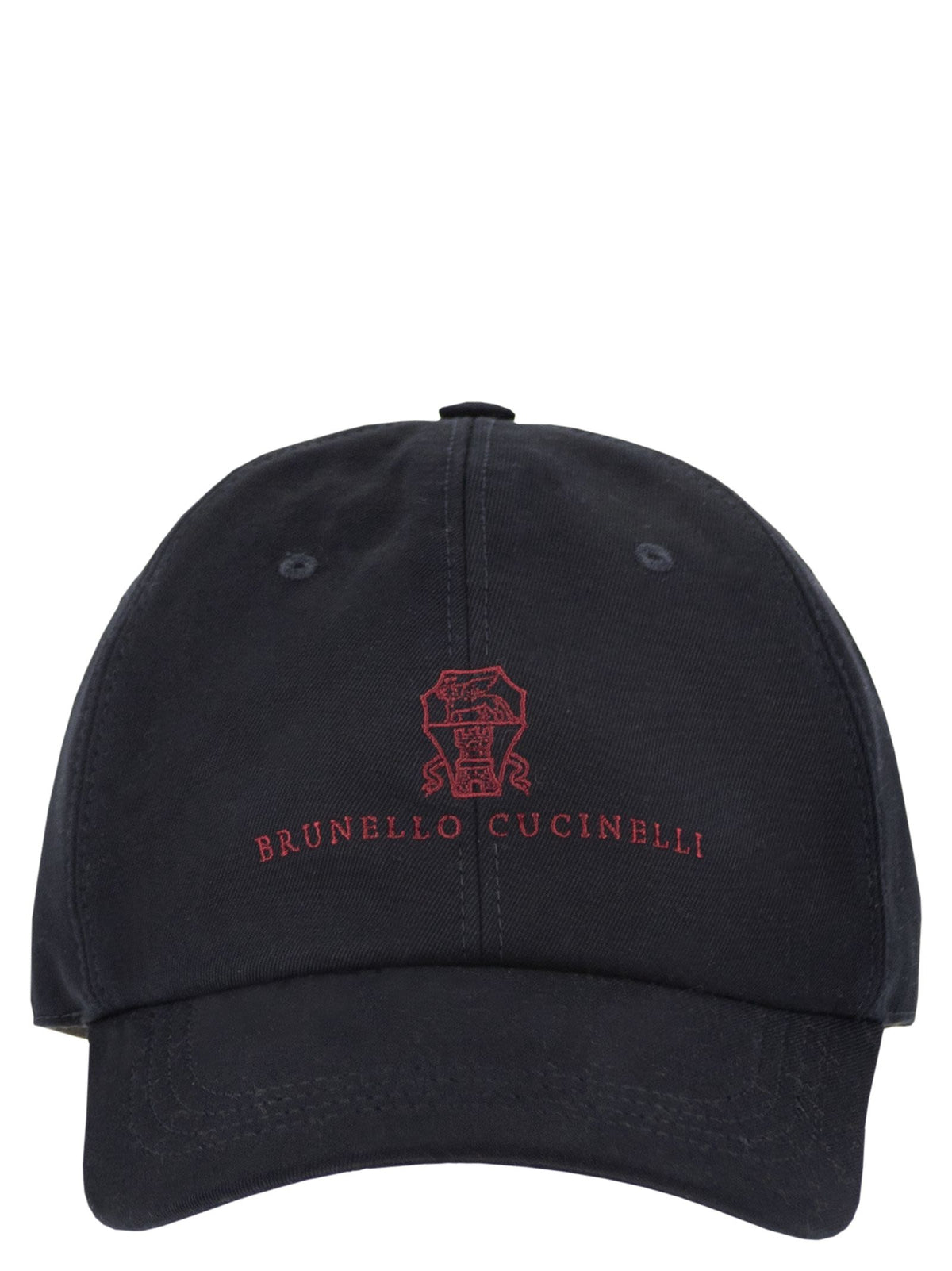 Brunello Cucinelli Men Baseball Cap In Garment-Dyed Twisted Cotton Gabardine With Embroidered Logo