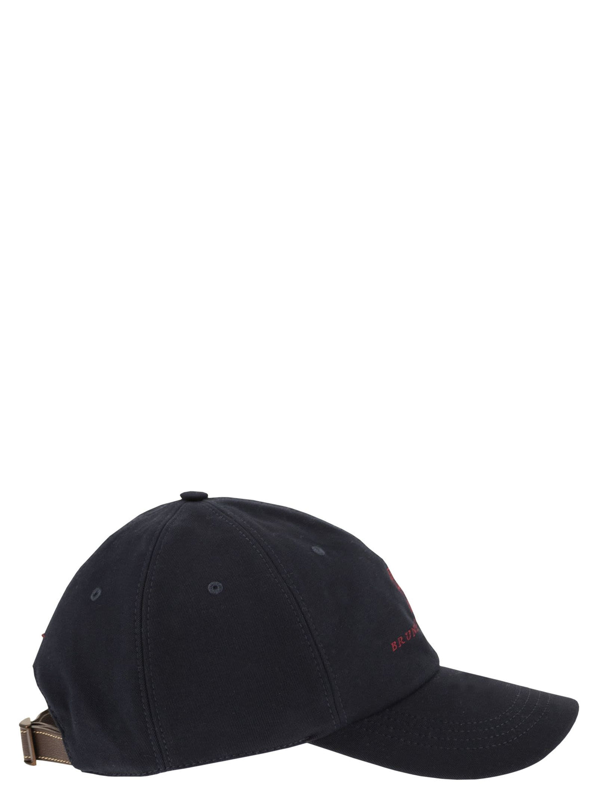 Brunello Cucinelli Men Baseball Cap In Garment-Dyed Twisted Cotton Gabardine With Embroidered Logo