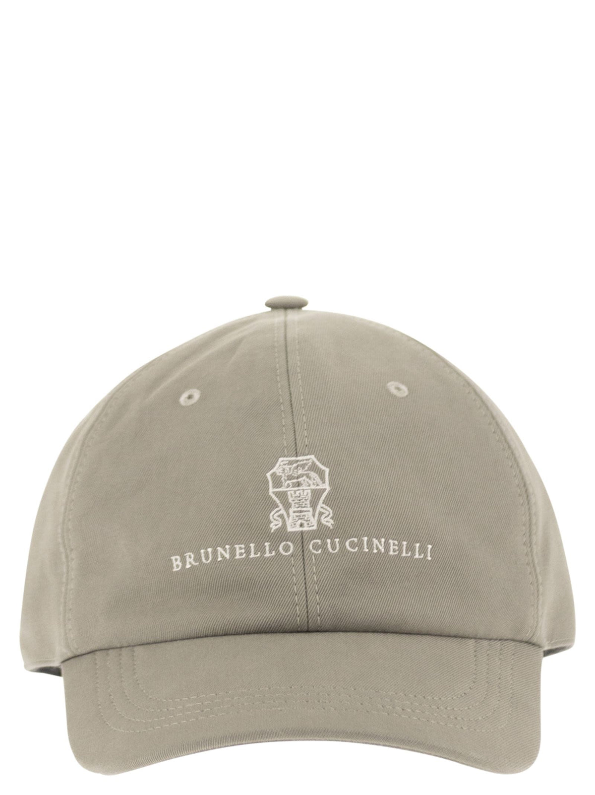 BRUNELLO CUCINELLI Brunello Cucinelli Men Baseball Cap In Garment-Dyed Twisted Cotton Gabardine With Embroidered Logo