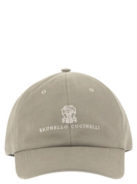 BRUNELLO CUCINELLI Brunello Cucinelli Men Baseball Cap In Garment-Dyed Twisted Cotton Gabardine With Embroidered Logo