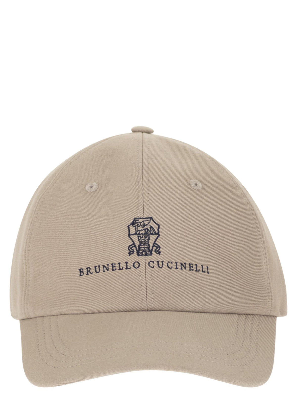 BRUNELLO CUCINELLI Brunello Cucinelli Men Baseball Cap In Garment-Dyed Twisted Cotton Gabardine With Embroidered Logo