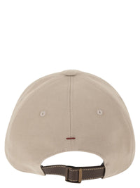 BRUNELLO CUCINELLI Brunello Cucinelli Men Baseball Cap In Garment-Dyed Twisted Cotton Gabardine With Embroidered Logo