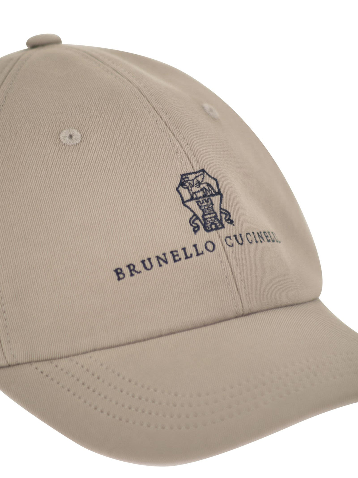 BRUNELLO CUCINELLI Brunello Cucinelli Men Baseball Cap In Garment-Dyed Twisted Cotton Gabardine With Embroidered Logo