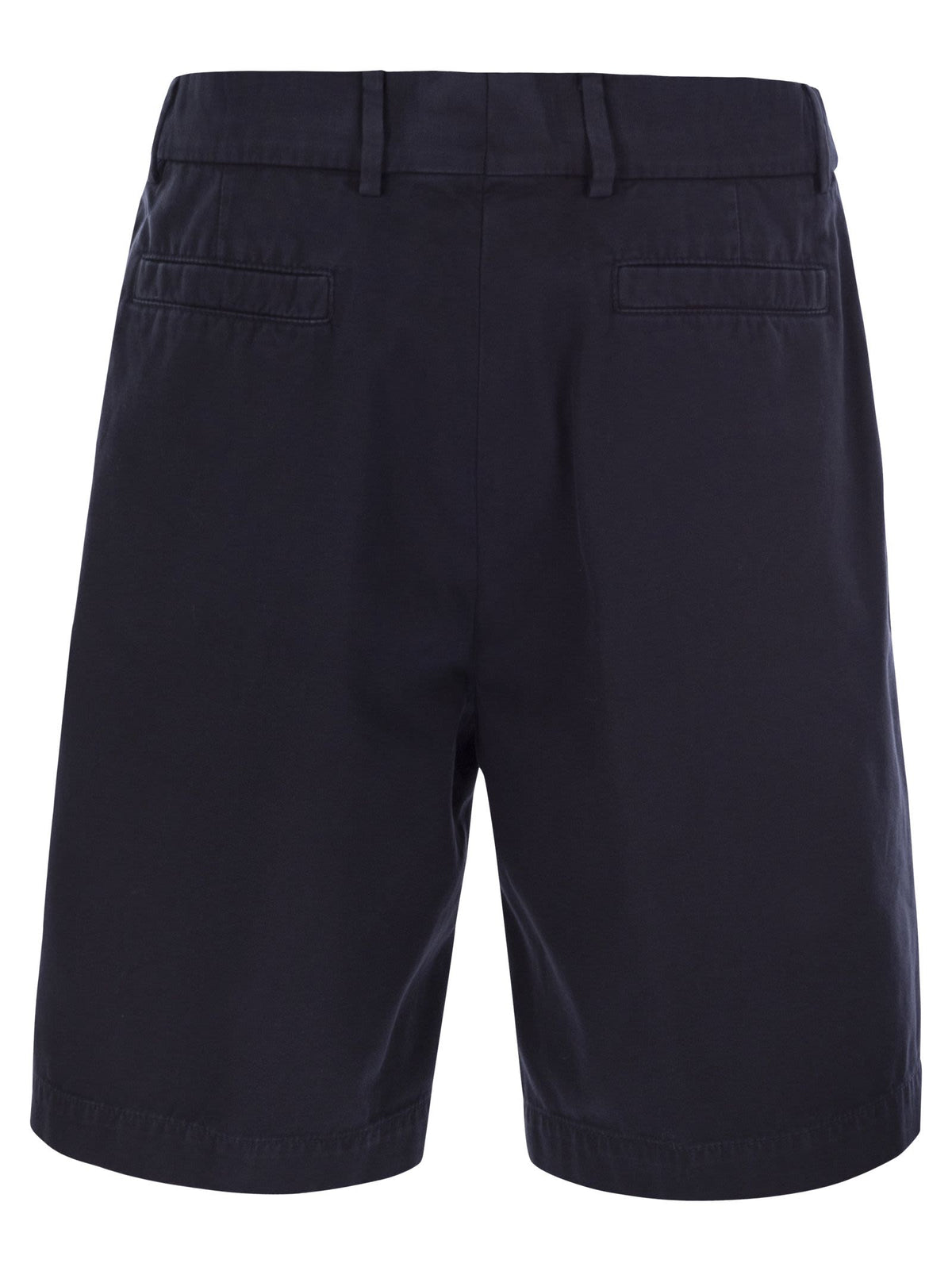 Brunello Cucinelli Men Cotton Gabardine Bermuda Shorts