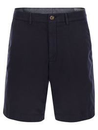 Brunello Cucinelli Men Cotton Gabardine Bermuda Shorts