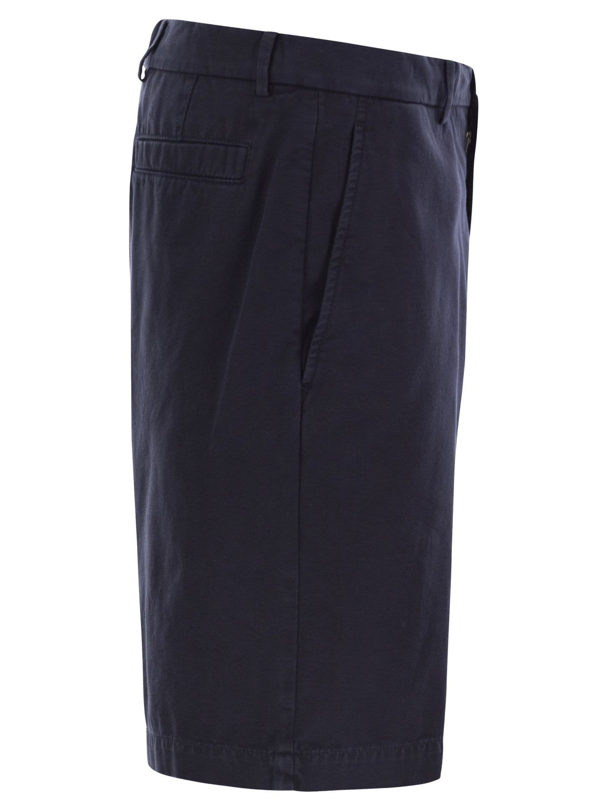 Brunello Cucinelli Men Cotton Gabardine Bermuda Shorts