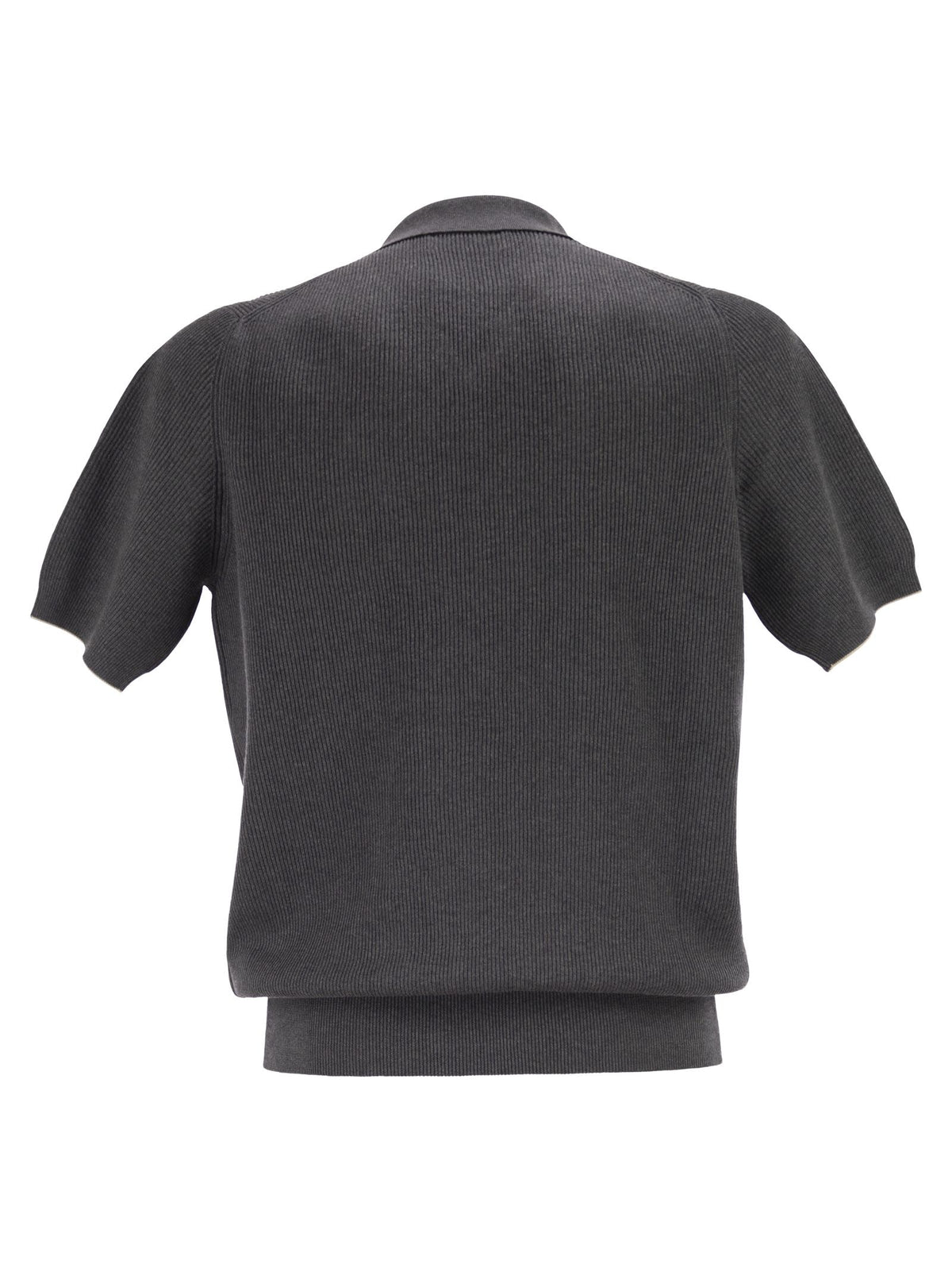 BRUNELLO CUCINELLI Brunello Cucinelli Men Cotton Rib Knit Polo Shirt