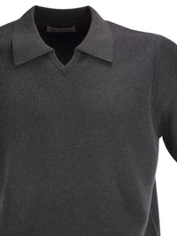 BRUNELLO CUCINELLI Brunello Cucinelli Men Cotton Rib Knit Polo Shirt