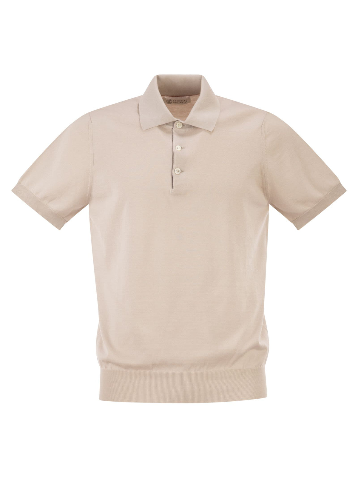 Brunello Cucinelli Men Lightweight Cotton Knit Polo Shirt